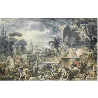 Louis-Jean Desprez - Hamilcar Attacking The City Of Agrigentum  