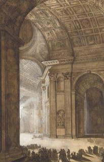 Louis-Jean Desprez - L\'Illumination de la Croix du Carême À Saint Pierre À Rome