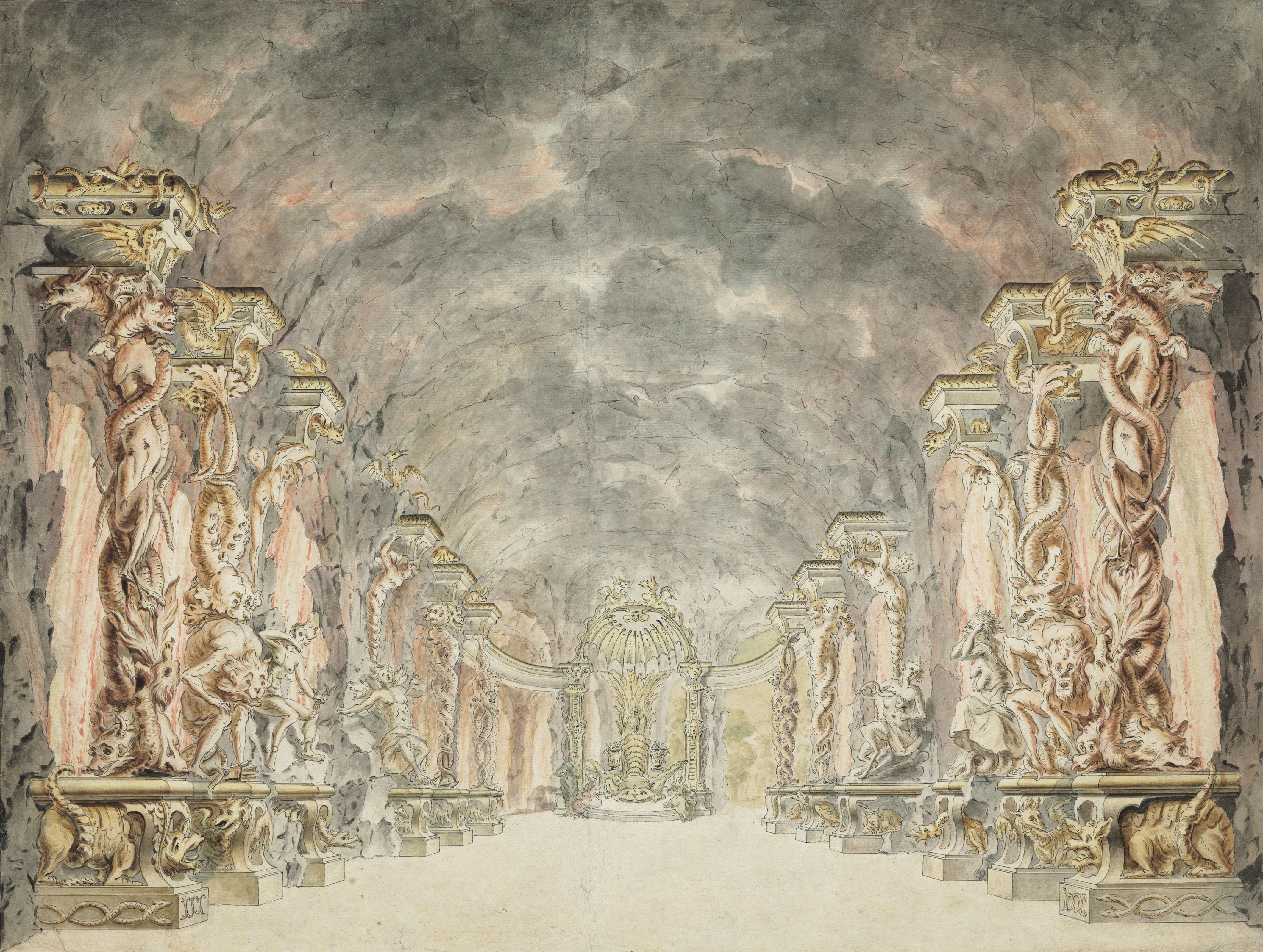 Louis-Jean Desprez - The Entrance to Hell (design for  Orphée et Eurydice  by Christoph Willibald Gluck)