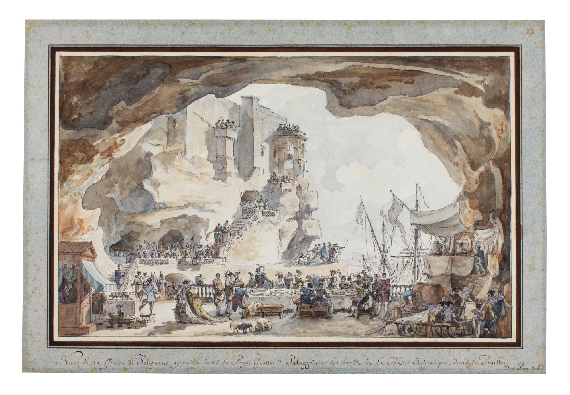 Louis-Jean Desprez - View Of The Grotta Di Palazzo, In Polignano A Mare