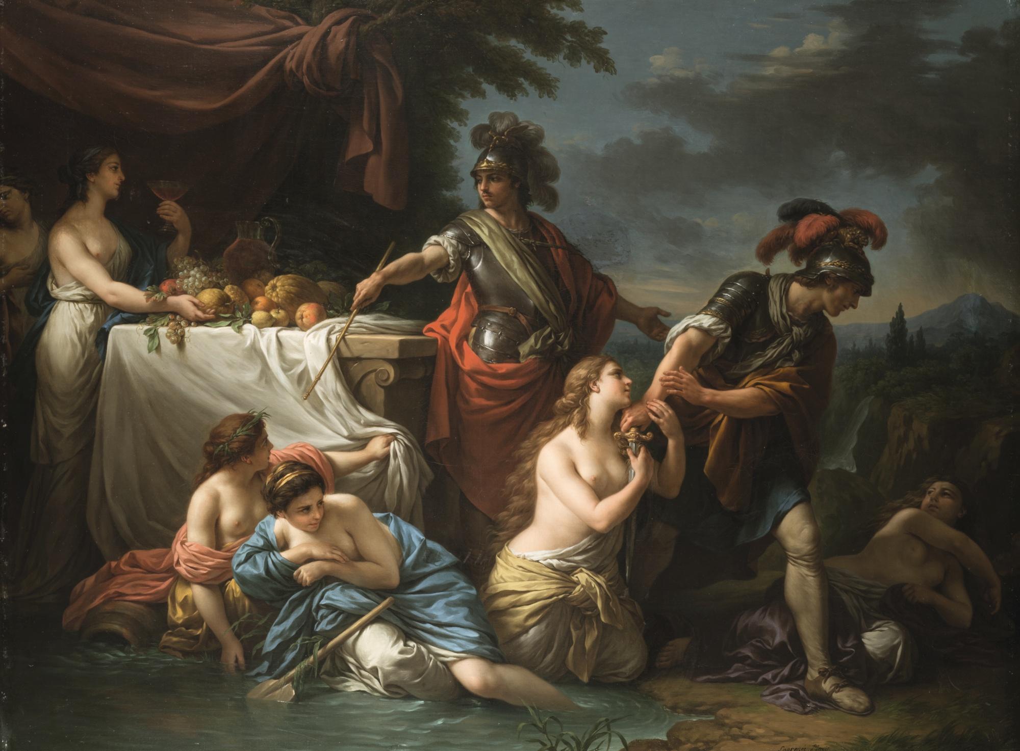 Louis-Jean-François Lagrenée - Charles And Ubalde, Surrounded By Nymphs On Their Way To Rescue Renaud From The Palais D\'Armide