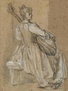 Louis-Joseph-Francois Watteau, Dit Watteau de Lill - La joueuse de mandoline