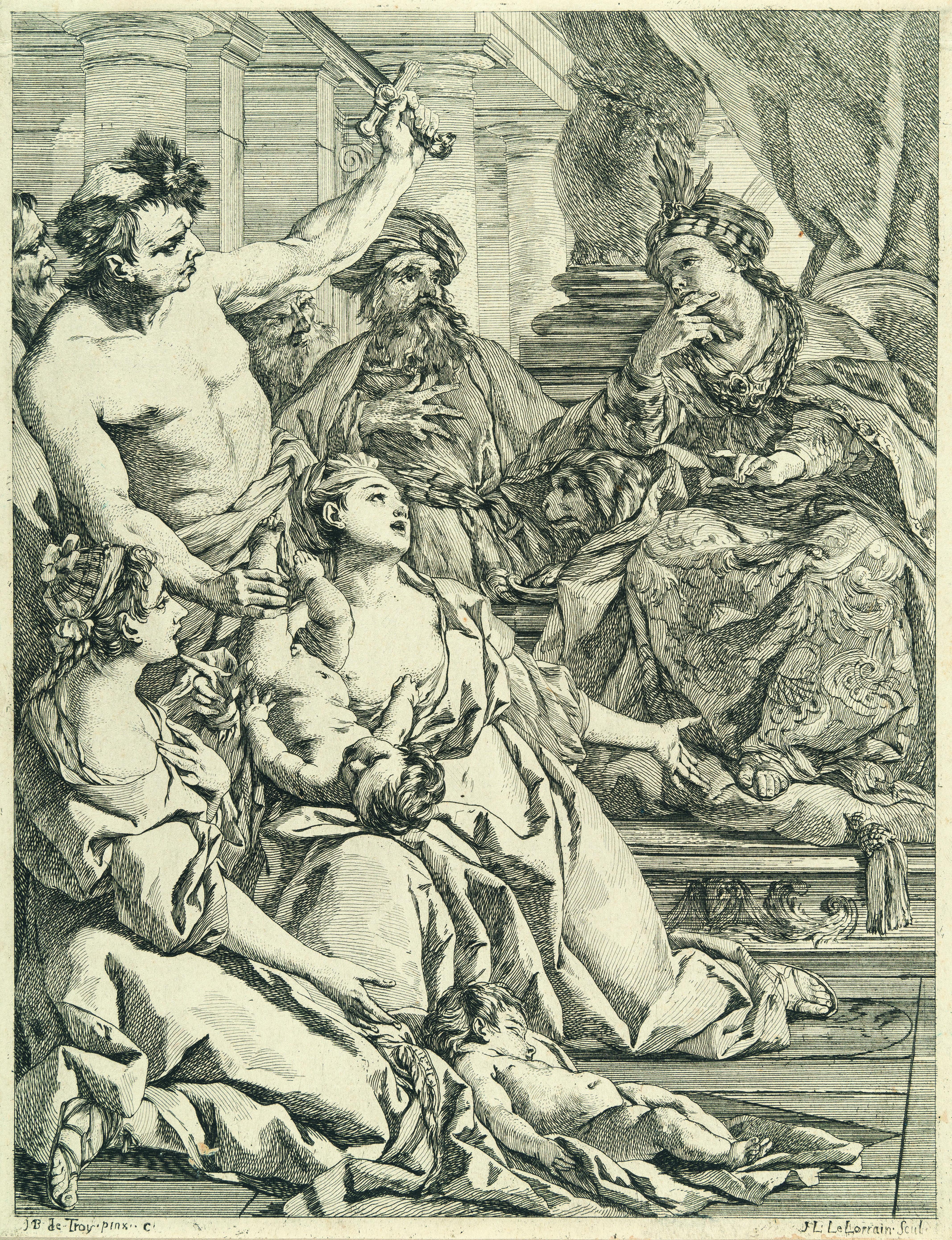 Louis Joseph Le Lorrain - Das Urteil des Salomon