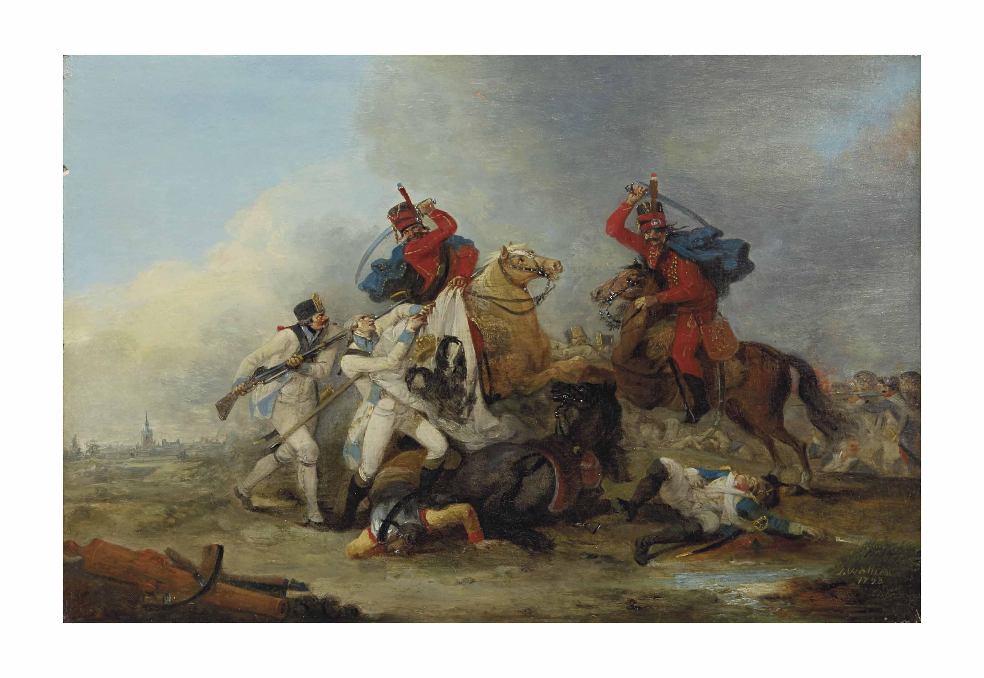 Louis Joseph Watteau, Dit Watteau De Lille - Choc de cavalerie
