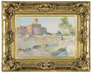 Louis Jules Dumoulin - Au bord de l\'oued