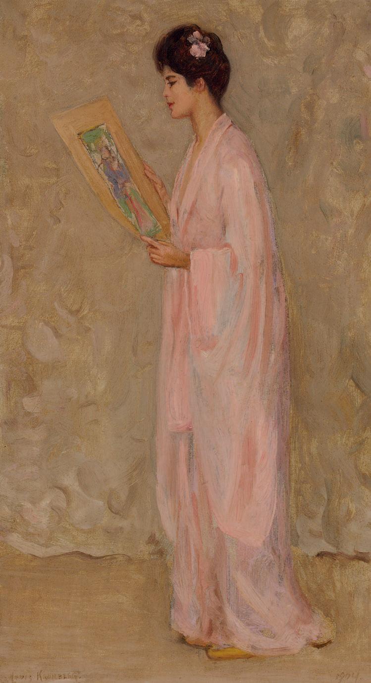 Louis Kronberg - Lady with a Watercolor