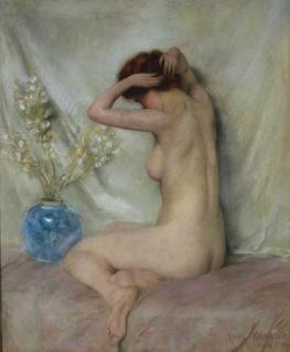 Louis Kronberg - Seated Nude
