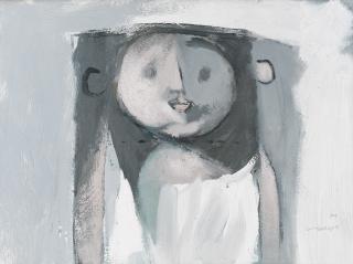 Louis Le Brocquy, H.R.H.A. - Child Against A White Wall