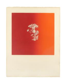 Louis Le Brocquy H.R.H.A. - Head on Red Ground, from Seven Aquatints