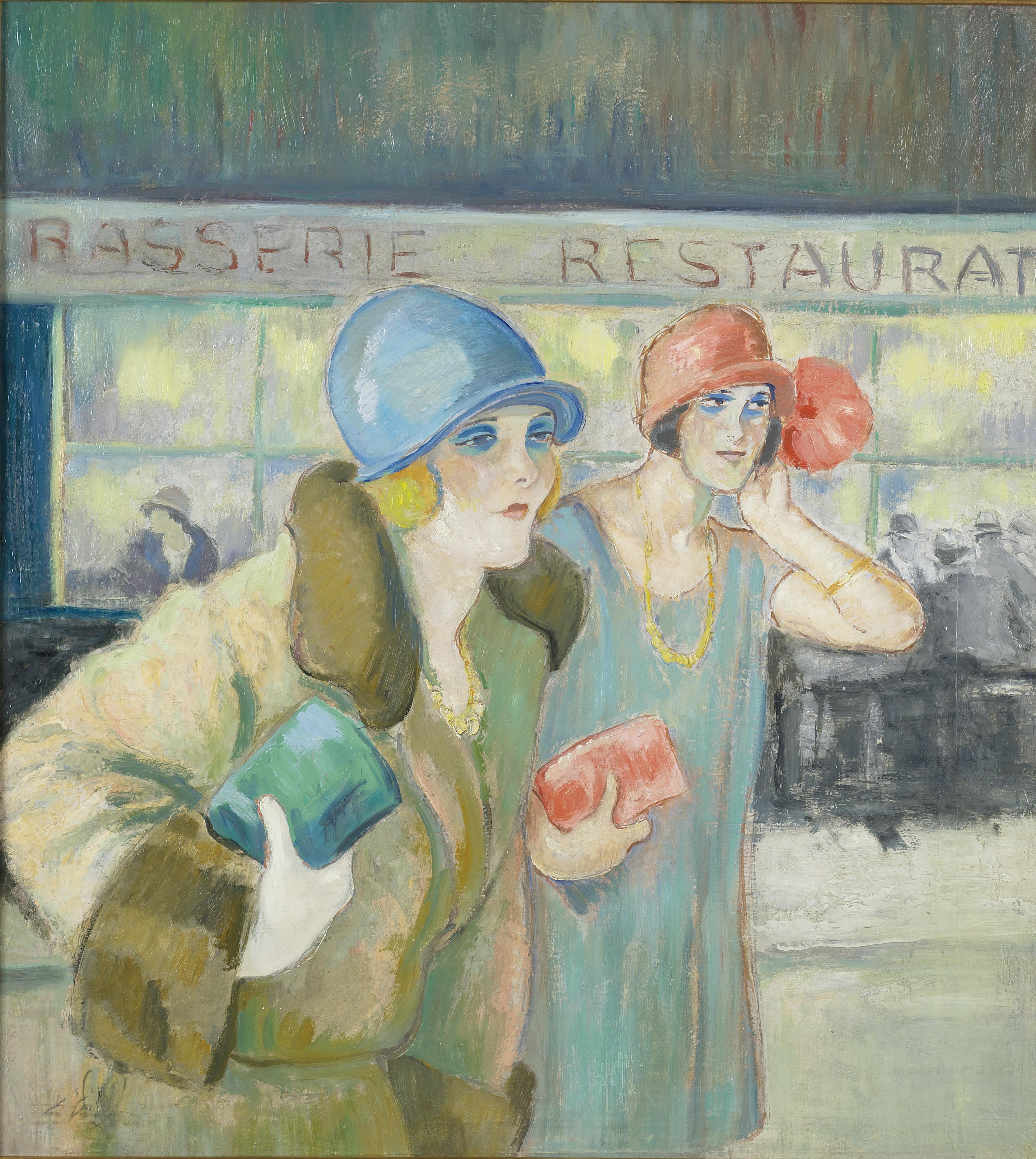 Louis Legrand - Midinette Devant Un Café