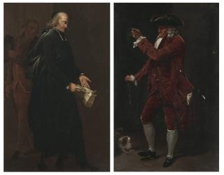 Louis-Léopold Boilly - An abbot holding a letter; and A gentleman with a dog