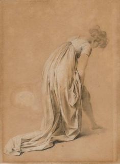 Louis-Léopold Boilly - Jeune femme vue de dos remettant son bas