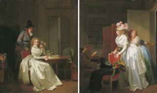 Louis-Léopold Boilly - La Lettre; and Le Cadeau délicat