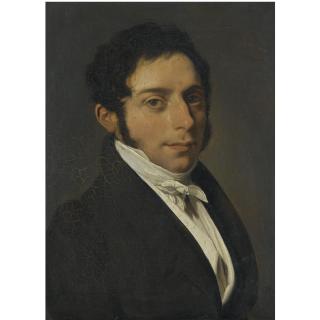 Louis-Léopold Boilly - Portrait Of A Gentleman, Half Length, Wearing A Black Jacket And A White Shirt