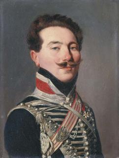 Louis-Léopold Boilly - Portrait of a Hussar, small-bust-length