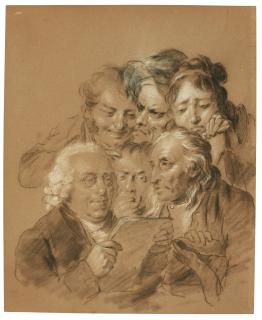 Louis-Léopold Boilly - Studies Of Six Faces, For \