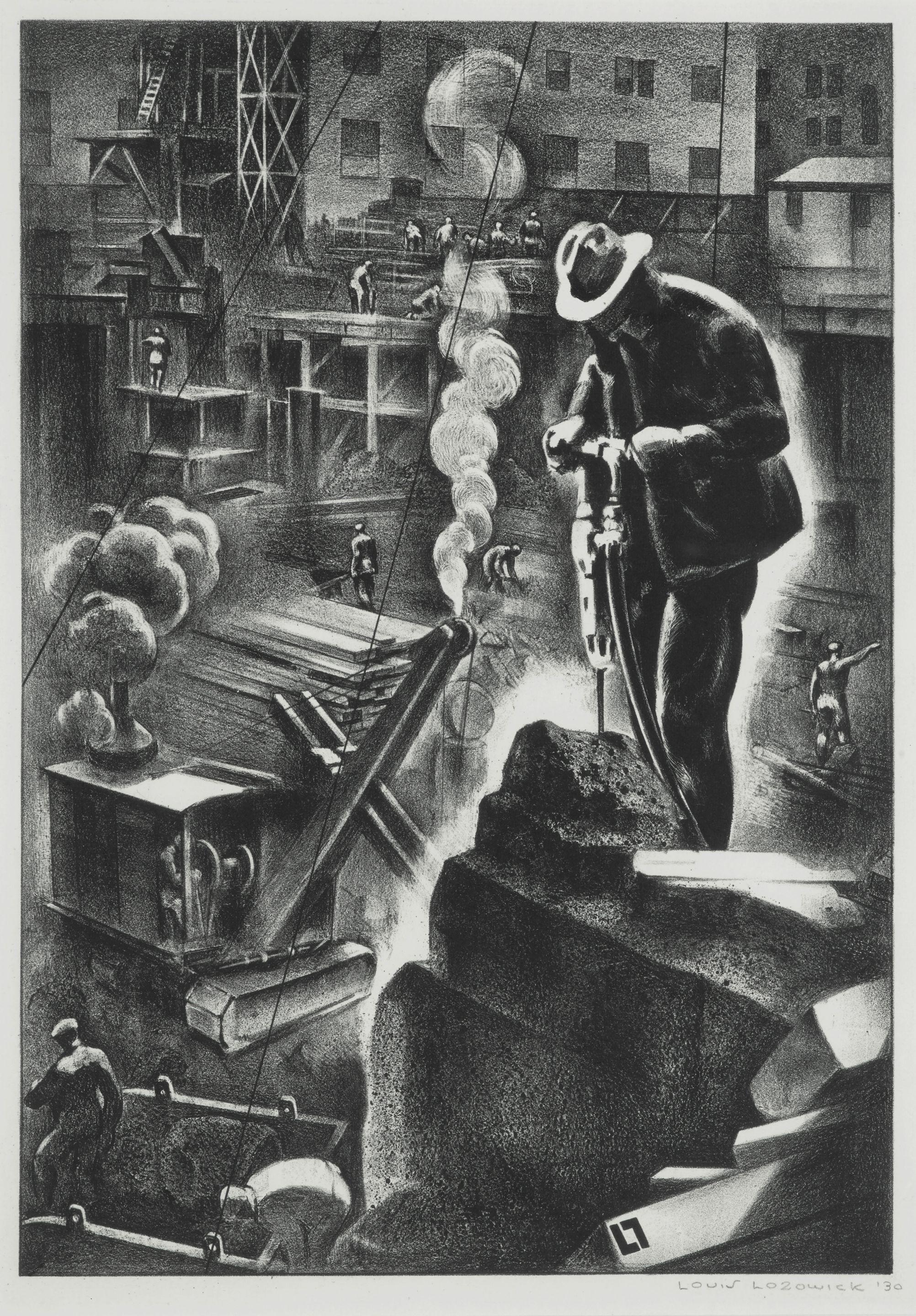 Louis Lozowick - Birth of a Skyscraper