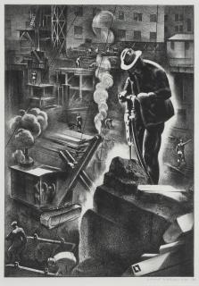 Louis Lozowick - Birth of a Skyscraper