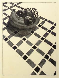 Louis Lozowick - Checkered Tablecloth (Flint 292)
