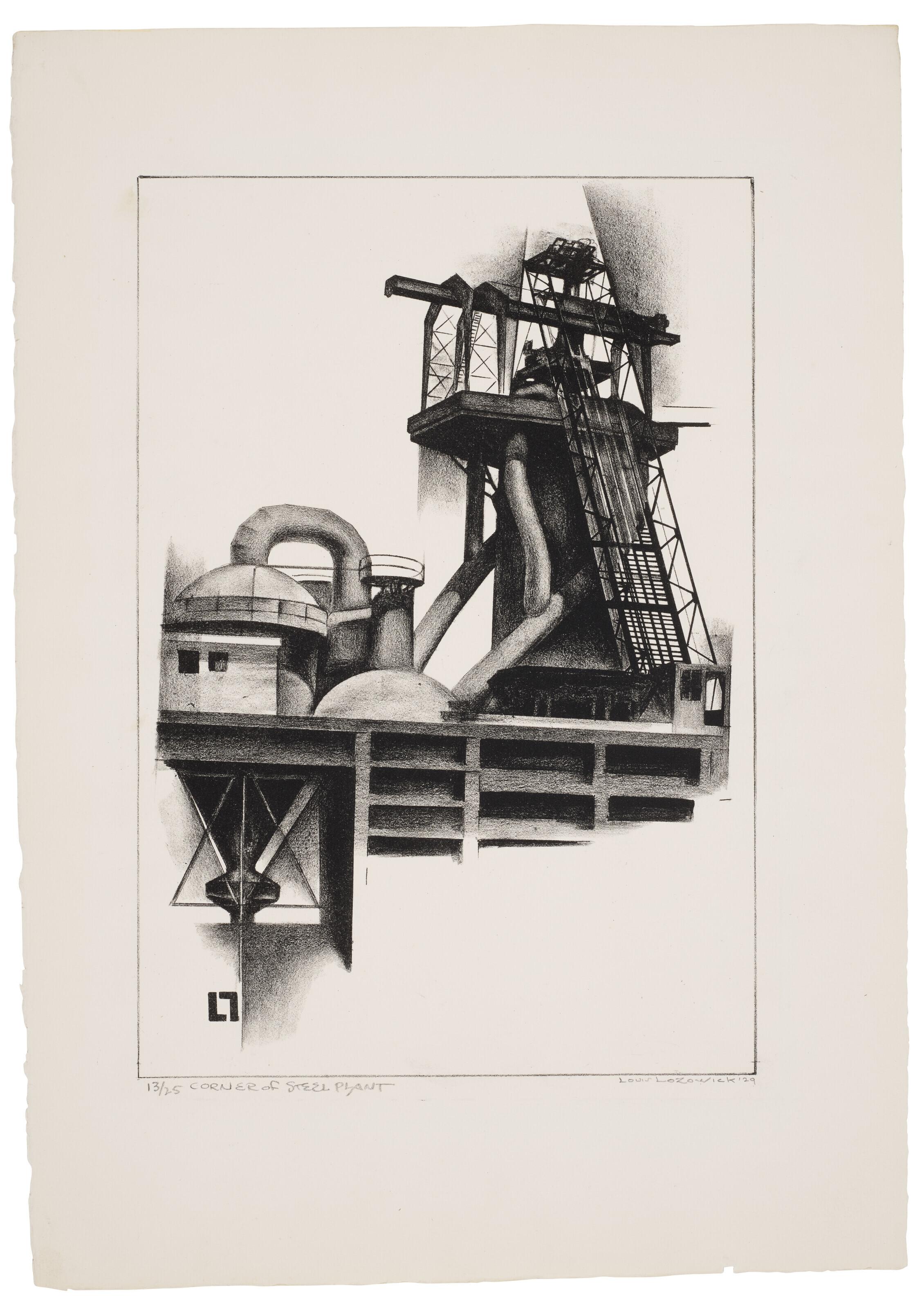 Louis Lozowick - Corner of Steel Plant