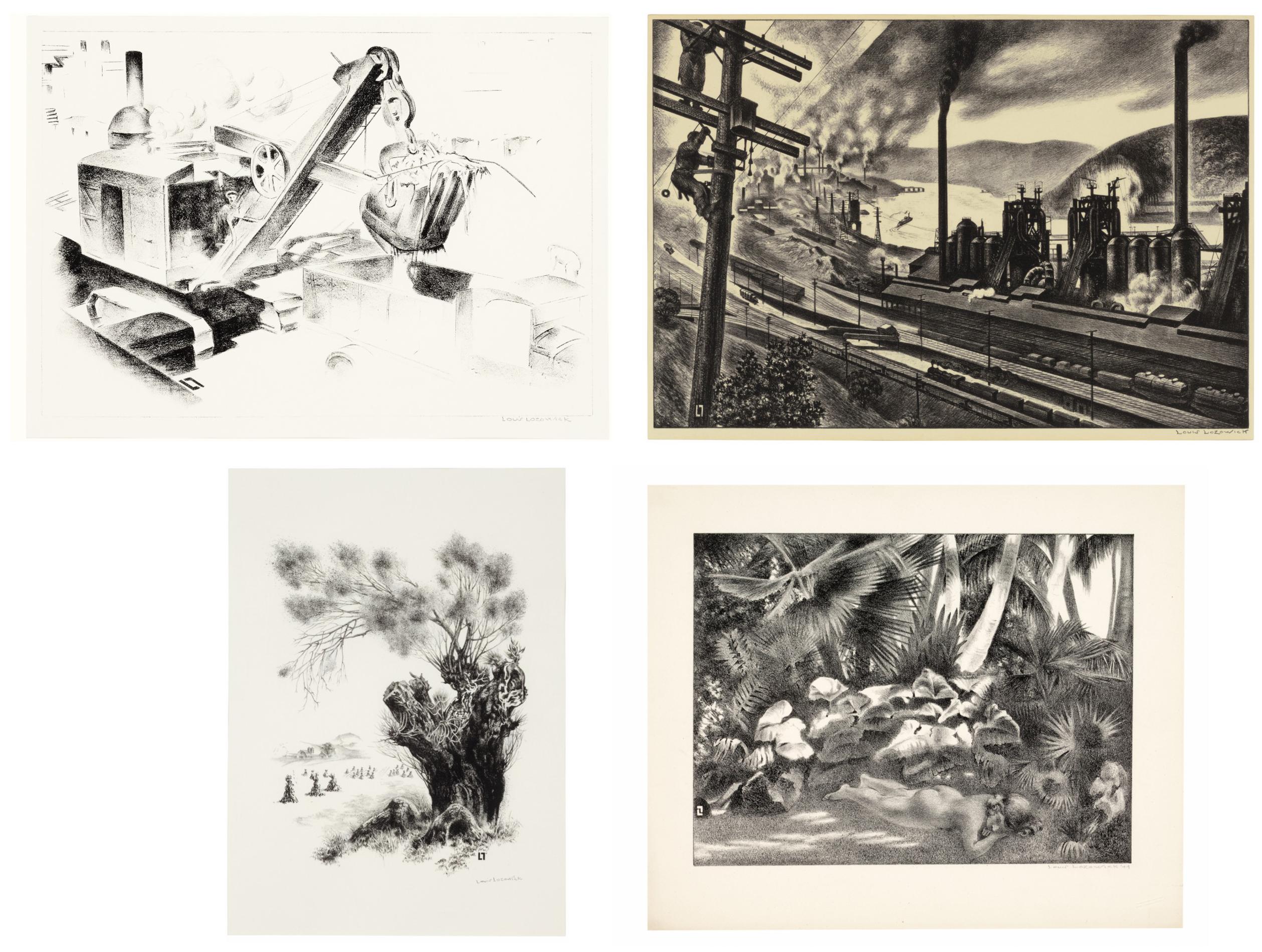 Louis Lozowick - Four Prints By The Artist