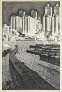 Louis Lozowick - Granaries of Democracy (F. 196)