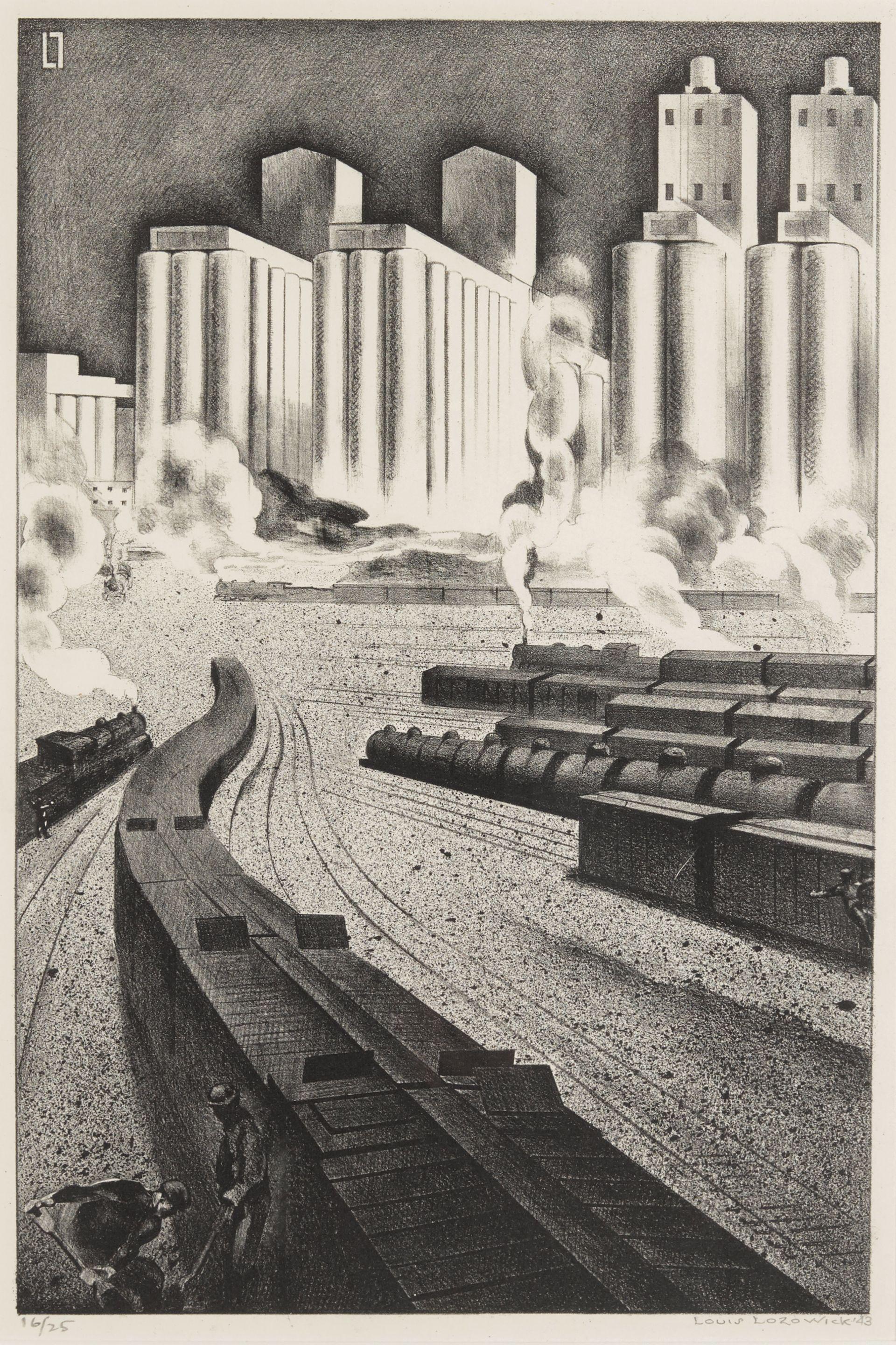 Louis Lozowick - Granaries of Democracy