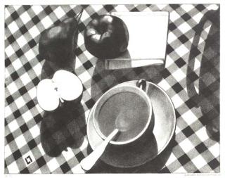 Louis Lozowick - Still Life #2 (Still Life with Apples) (F. 36)