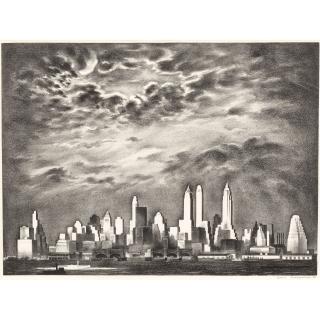 Louis Lozowick - Storm over Manhattan