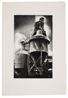 Louis Lozowick - Tanks #2 (Steel Plant)