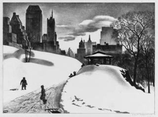 Louis Lozowick - Winter Fun (F. 188)