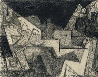 Louis Marcoussis - Des éternels regards l\'onde si lasse; Rue Caulaincourt