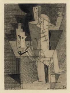 Louis Marcoussis - Homme à la pipe