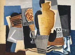 Louis Marcoussis - Nature morte au journal \