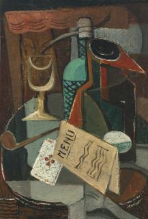 Louis Marcoussis - Nature Morte Au Menu Et Au Siphon