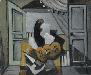 Louis Marcoussis - Nature Morte Au Pain Et Au Couteau