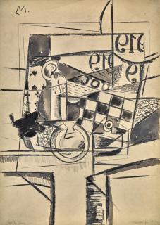 Louis Marcoussis - Polish still Life With Chessboard