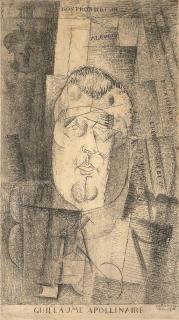 Louis Marcoussis - Portrait de Guillaume Apollinaire (Solange Milet 33)