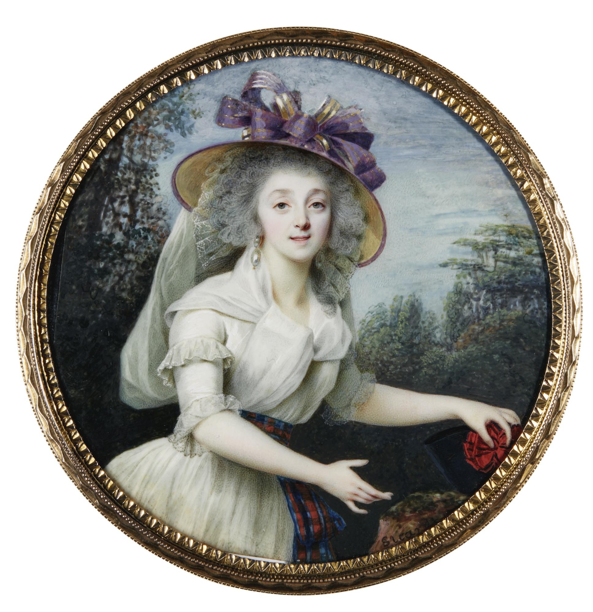 Louis Marie Sicardi - Portrait Of A Lady, Circa 1787