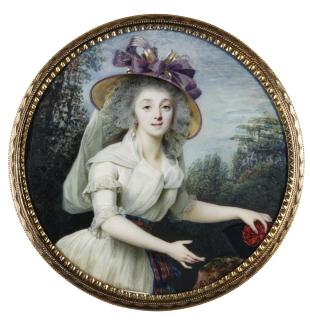 Louis Marie Sicardi - Portrait Of A Lady, Circa 1787