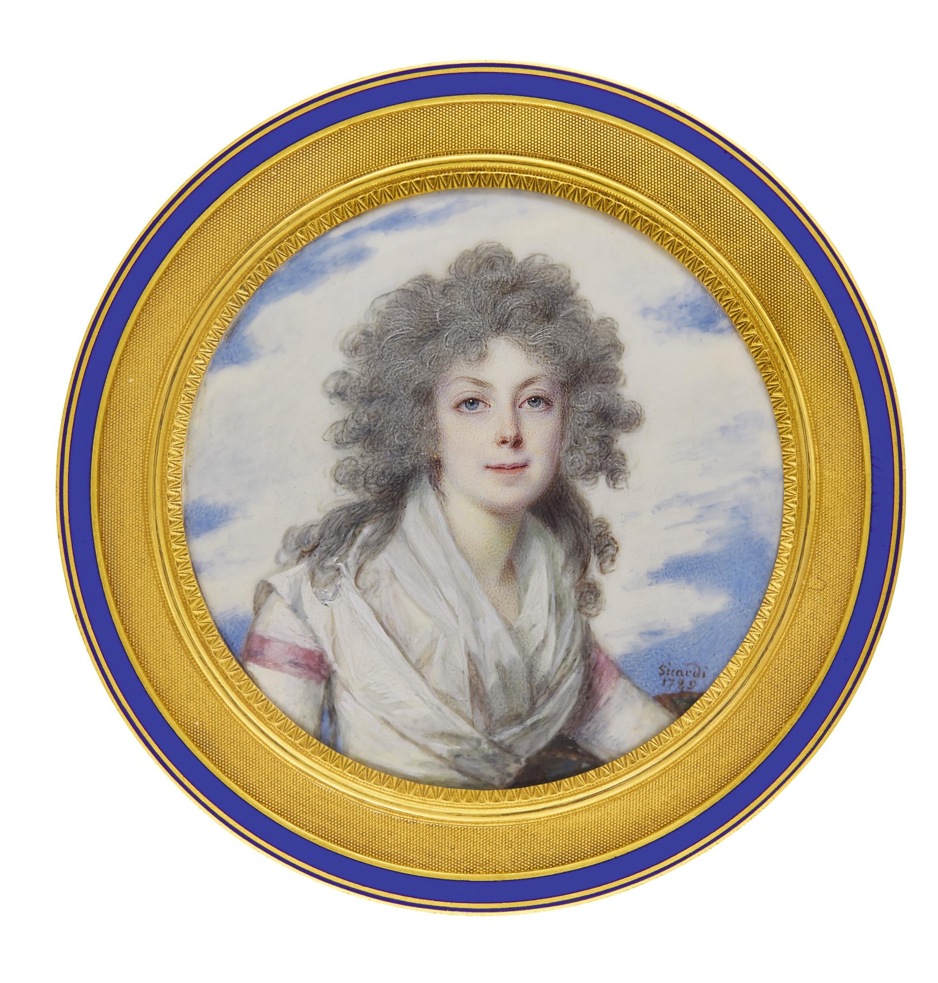 Louis Marie Sicardi - Portrait Of A Lady, Traditionally Identified As Mary, Countess Of Cork , Née Boyle