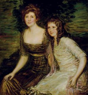 Louis Mark - Portrait of the Wife and Daughter of the Governor of Louisiana
