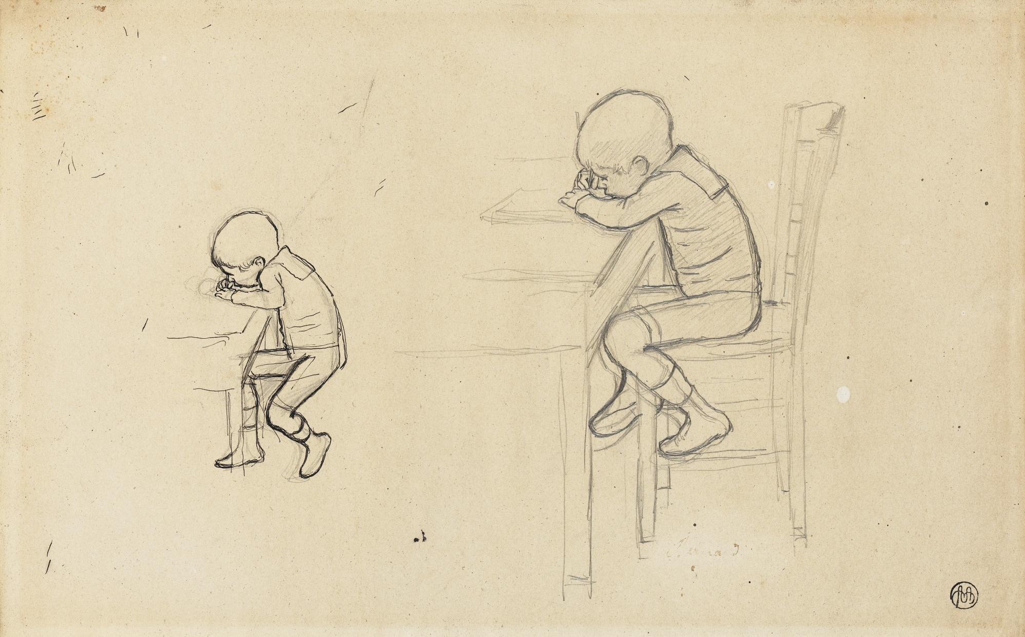 Louis-Maurice Boutet De Monvel - Etudes Pour Bernard Boutet De Monvel Enfant, Dessinant