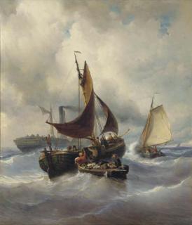 Louis Meyer - Unloading the catch in stormy weather