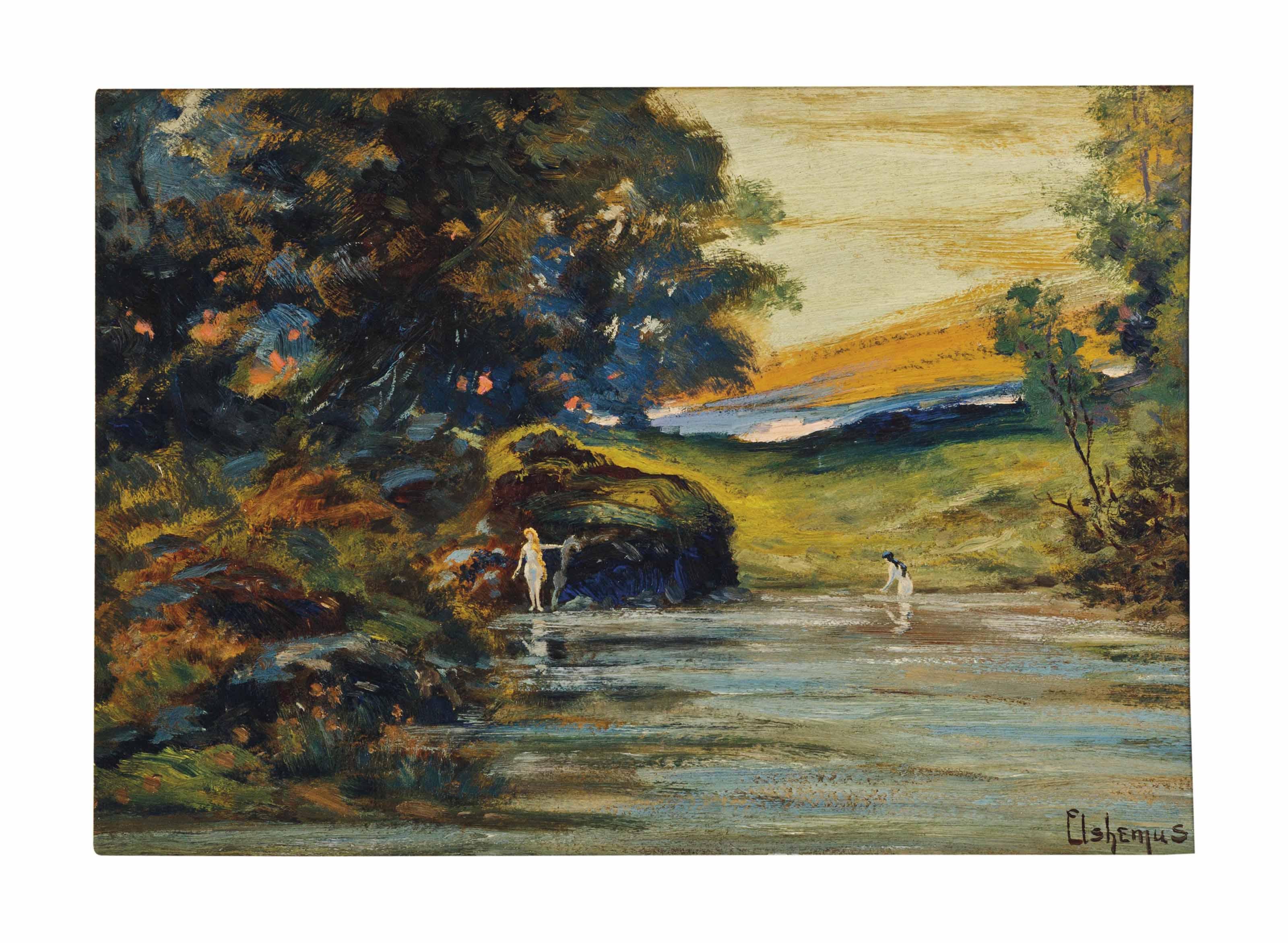 Louis Michel Eilshemius - Bathers at Evening