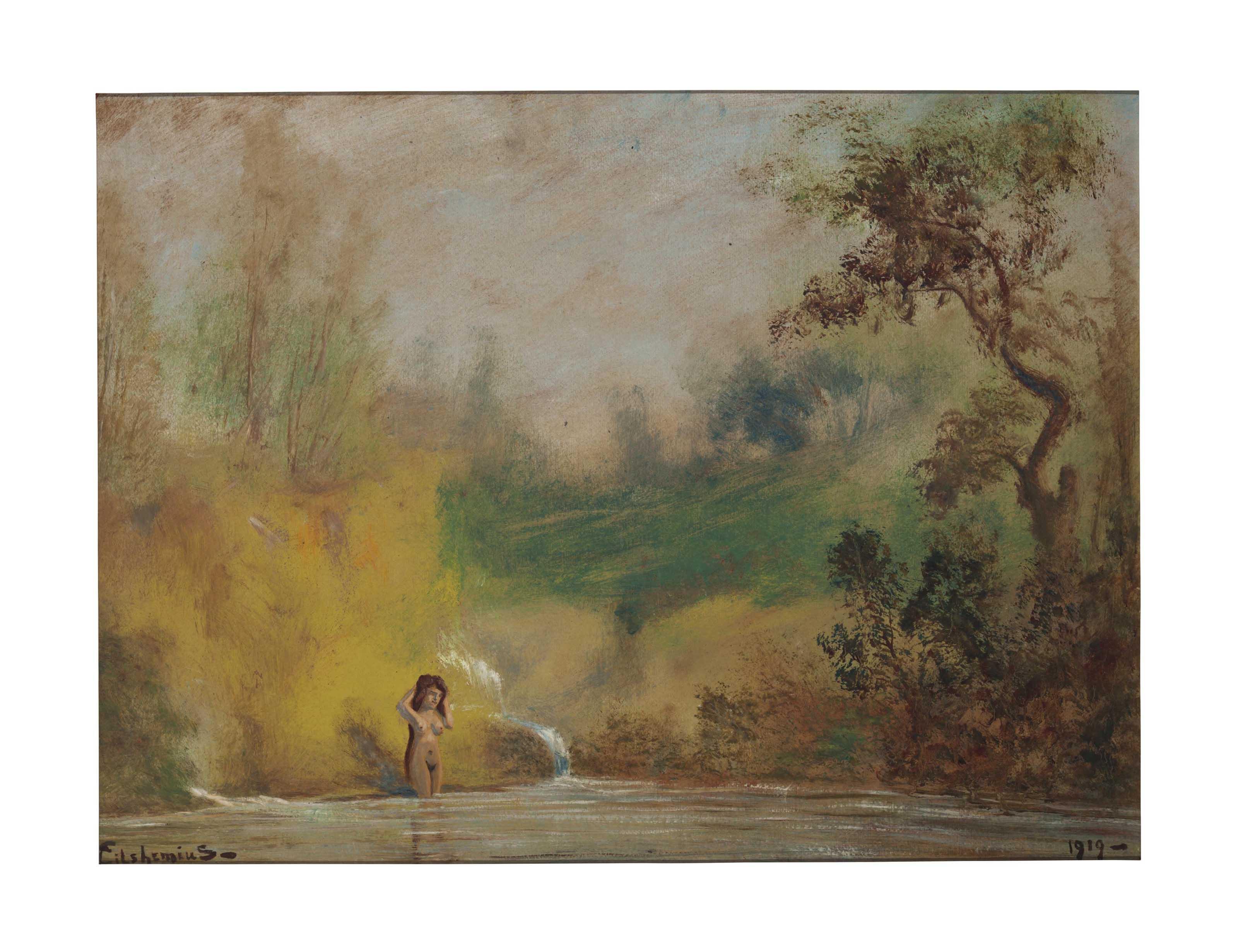 Louis Michel Eilshemius - Bathing nude