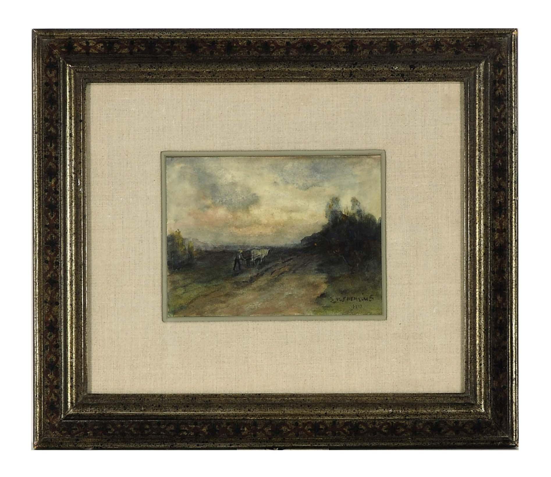 Louis Michel Eilshemius - Landscape with Man Plowing