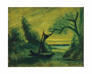 Louis Michel Eilshemius - Sailboat on a Lake