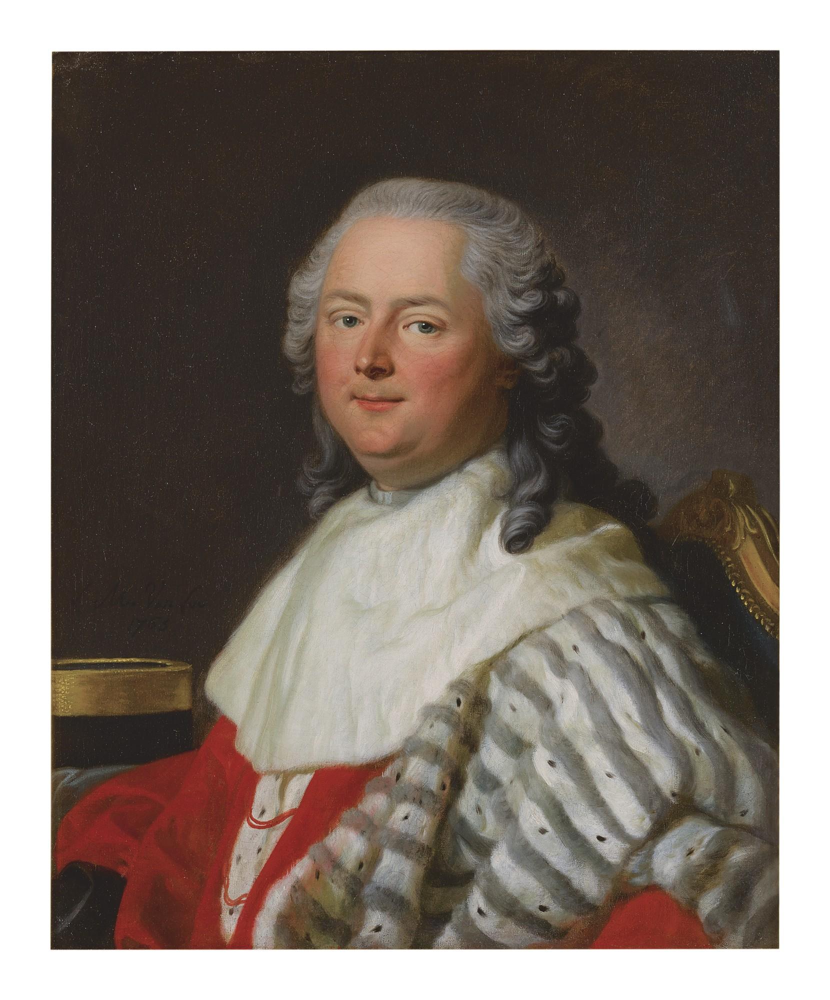 Louis-Michel Van Loo - Portrait Of Etienne François D\'Aligre, Comte De Marans And Marquis D\'Aligre (1727-1798), Half Length, In Robes Of Office