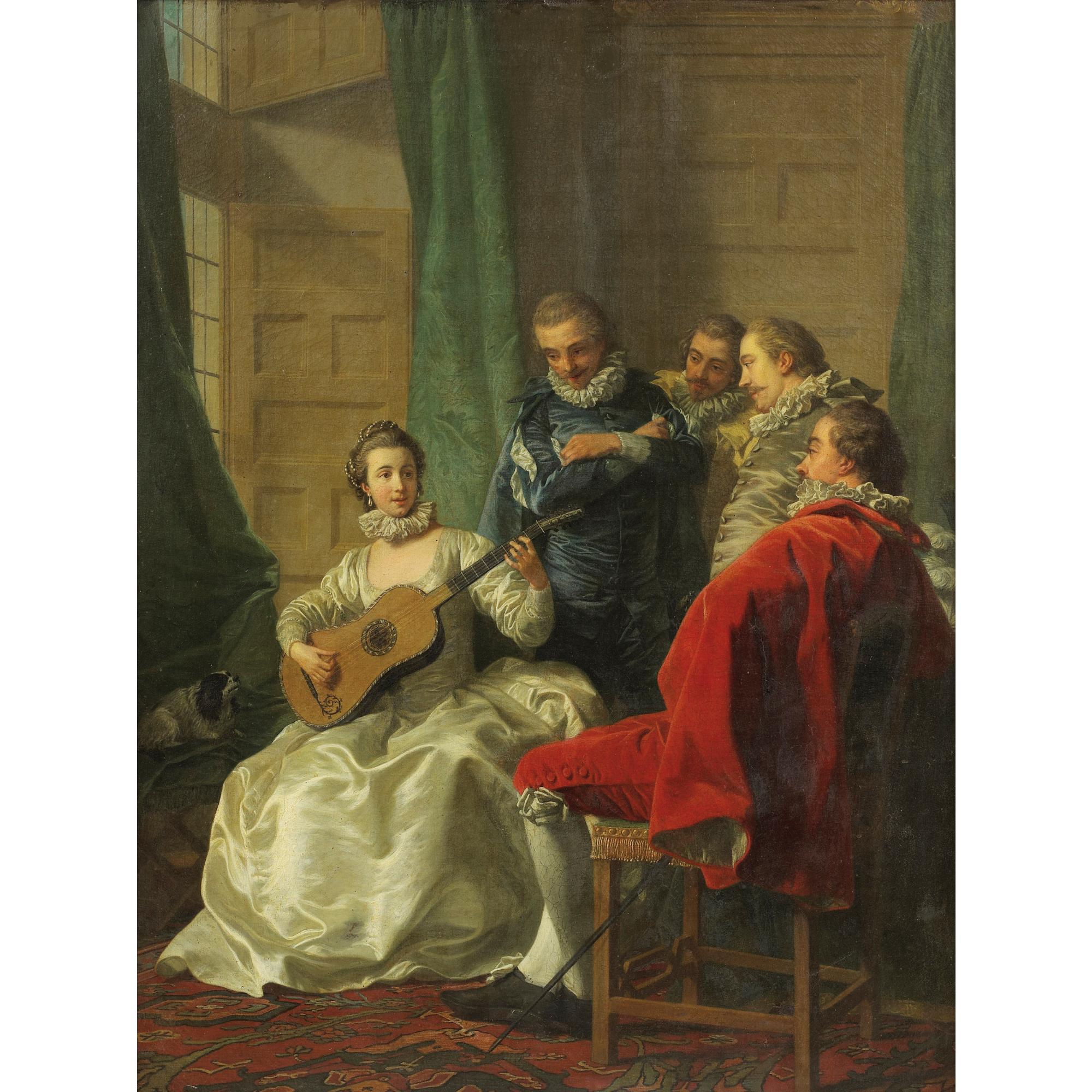 Louis-Michel Van Loo - Une Espagnole Jouant De La Guitare